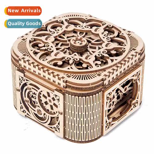 Wooden Mechanical Drive Jewelry Box Puzzle Model Proposal Gi