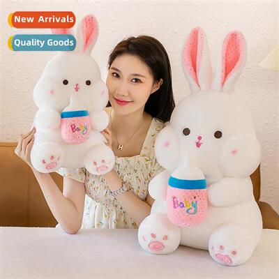 New bottle rabb doll sting ure holding bottle rabb plush clo