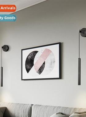 Black creative living room TV background wall lamp light lux