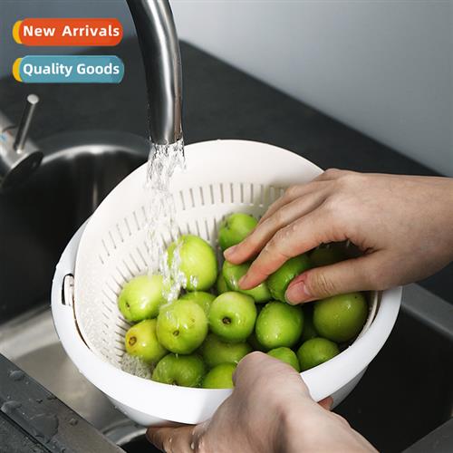 Kchen multifunctial double-layer rotating plastic draining b
