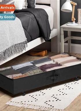 Oxford cloth underbed storage cart large capacy pulley cloth