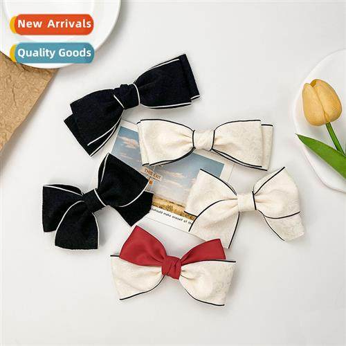 Small perfume wind bow hairpin female French retro back   he