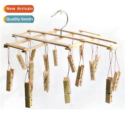 T Bamboo 16 Clip Sun Rack Multifunctial Trouser Rack Pant Ho