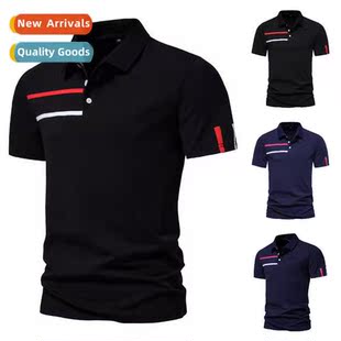 2022 Eurocode Mens Business Casual Webbing Short Sleeve Lape