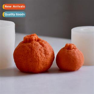 DIY handmade aromarapy candle 3D simulati orange silice moul