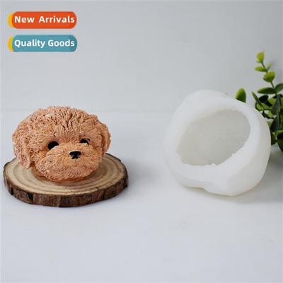 3D teddy dog head aromarapy plaster silice mould three-dimen