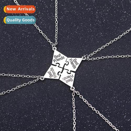 best friends patchwork necklace best friends pendant couple