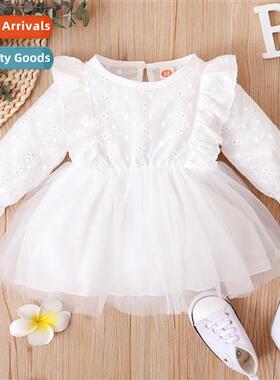 Girls spring  autumn secti 2021 new n children in solid colo