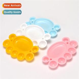 Student painting supplies carto 7 holes small foot-shaped pa