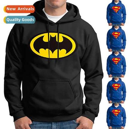 2016 New Fall Mens Superman Printed Pullover Hooded Sweatshi