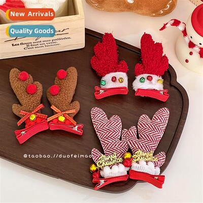 Christmas Day Headdress Santa Claus Hair Clip Antler Pair Cl