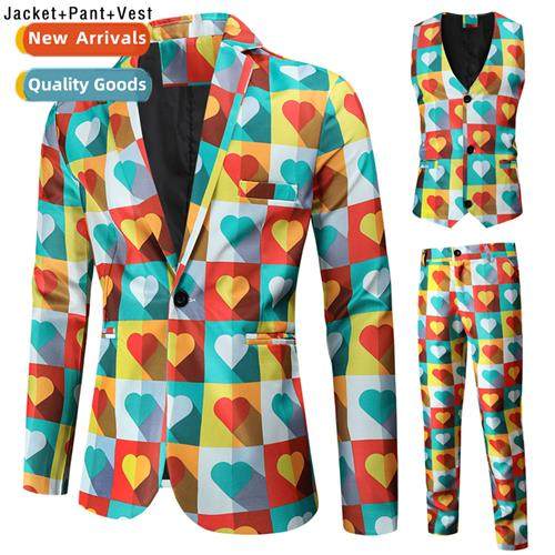 Valentines Day new casual 3D printed su vest su pants su 3-