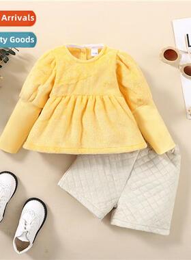 Girls spring  autumn  2022 new n solid color lg-sleeved top