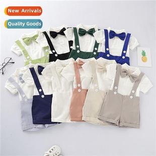 2019 new small spring gentleman sleeved fall short Boys