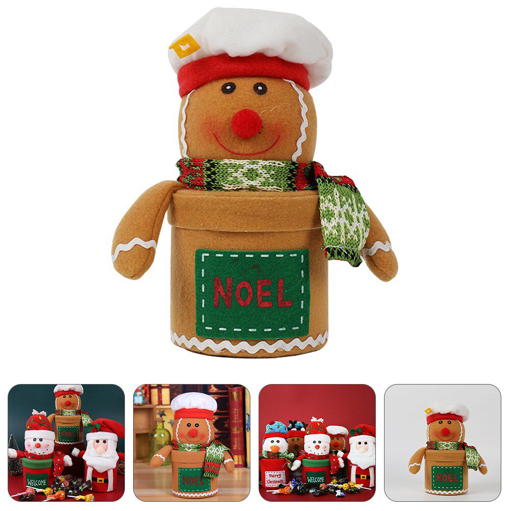 1pc christmas gift box gingerbread man shaped candy box