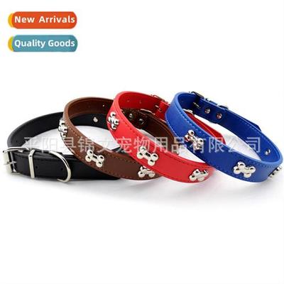 Pet dog collar PU lear creative accessories explosi-pro punc