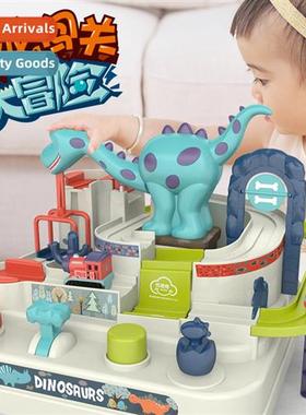 Car breakthrough adventure dinosaur paradise train track set