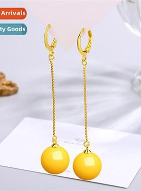 Ethnic style retro imati beeswax earrings female chalcedy im