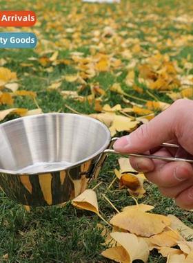 Outdoor 304 stainless steel folding bowl barbecue seasing cu