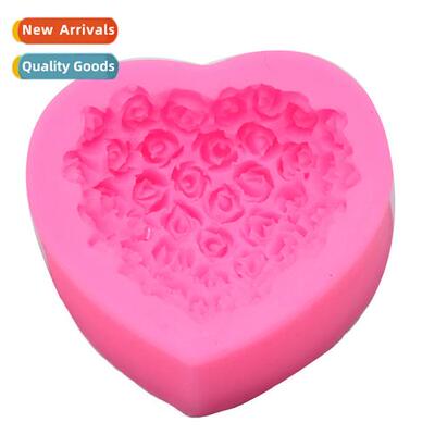 DIY baking rose heart shape car aromarapy plaster cake desse