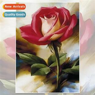 5d diamd painting new red rose hmade point drill children po