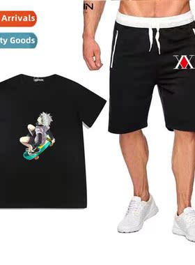 Anime peripheral full-time hunter HUNTERxHUNTER short-sleeve