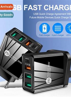 4A Brish Stard Cell Phe Charger PD20W+2.4A3USB Multi-Port Ch
