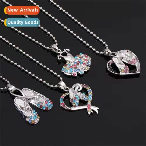 Cute princess style love necklace skirt shoes pendant bead c