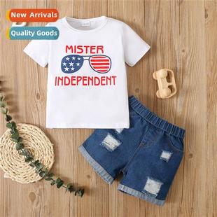 Independence fall short print Day new 2023 spring Girls