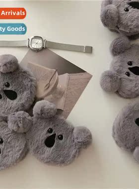 Niche  plush koala makeup mirror ins portable mini carry- sm