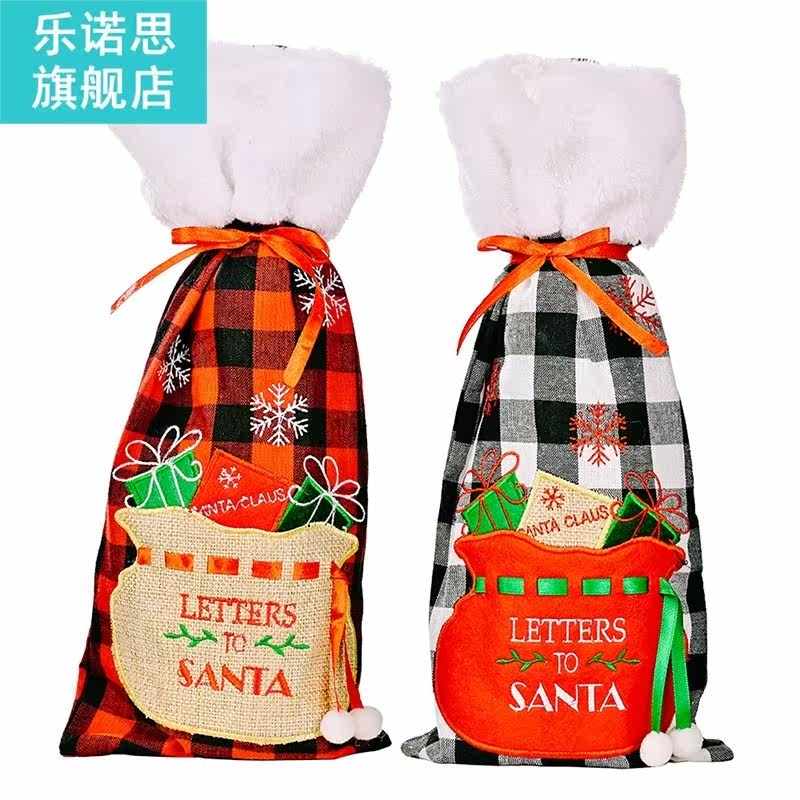 christmas wine bottle covers bag holiday santa claus champag
