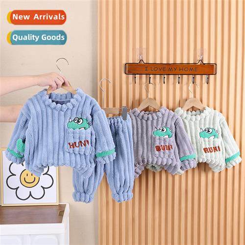 Fall  winter boys carto pajamas winter new children thickene