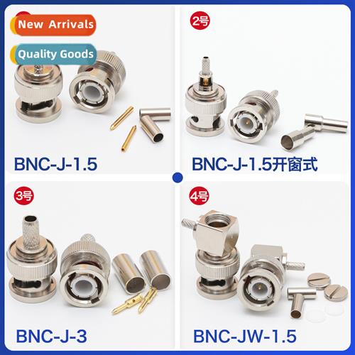All Copper BNC Male BNC-J-3 Crimp Type Solder Pin Push In RF