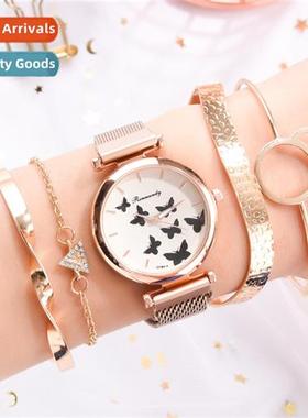 in year set watch women alloy mesh b butterfly dial quartz w