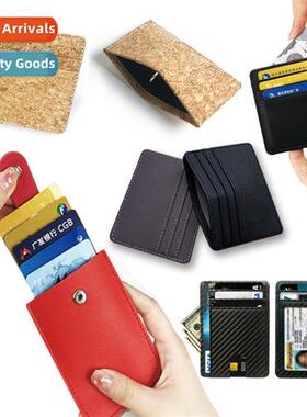 Lear card case anti-ft brush rfid lear PU card holder univer