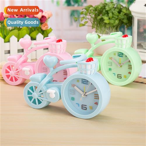 Bicycle alarm clock students cute simple clock living room b