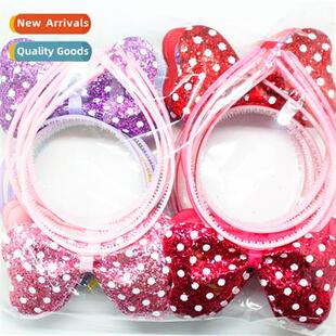 Minnie headb performance sequins glter b cute ears bow June