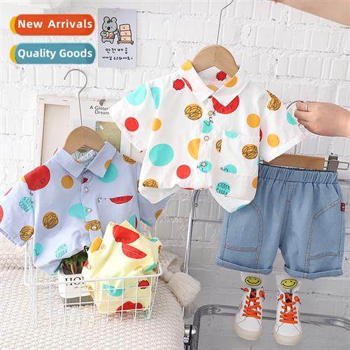 Boys summer su 2023 new childrens cute short-sleeved shirt t