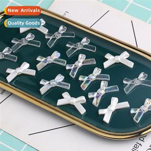 Hmade transparent color-plated bow tie beaded bowtie drippin