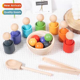 Early childhood children Mtessori teaching aids 7 color peop