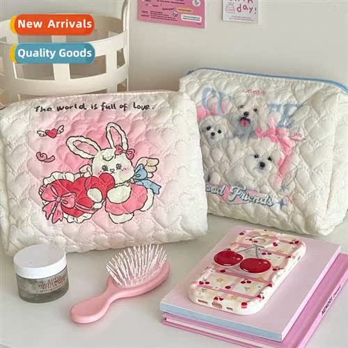 Cute girl rabb makeup bag high color value storage bag stude