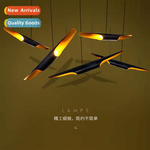 Modern simple black aluminum tube chelier shopping mall clot