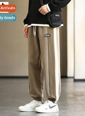 Early fall color collisi splicing pants mens ins natial tide