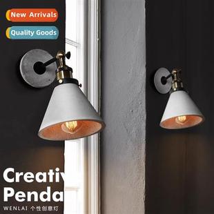 Scinavian simple cement wall lamp retro industrial style caf