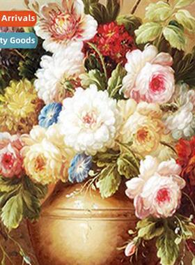 Diamd painting new DIY an flowers vase full  round diamds di