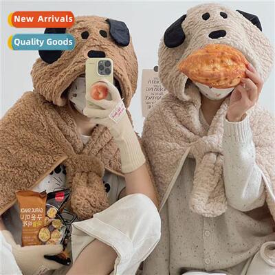 Big ears dog shawl ins style students fall  winter thickened