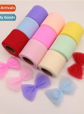 6cm*25 yards solid color American mesh fabric DIY bow headdr