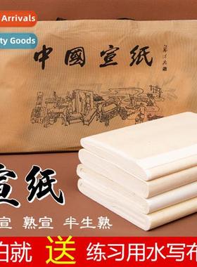 Half raw half ripe Xuan paper six feet folio Chinese paintin