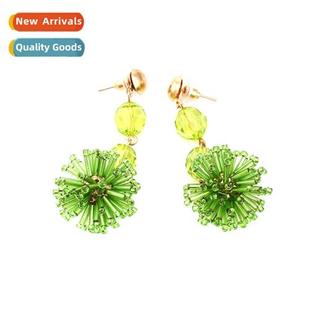 bohemian earrings colorful ball exagg beaded Persalized