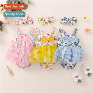 spring floral halter sleeveless new 2022 fall baby ins
